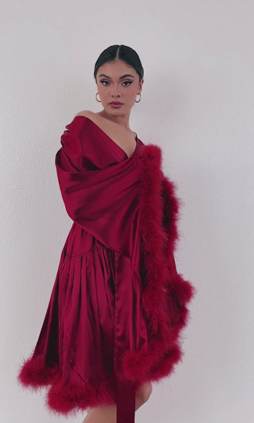 red feather robe
